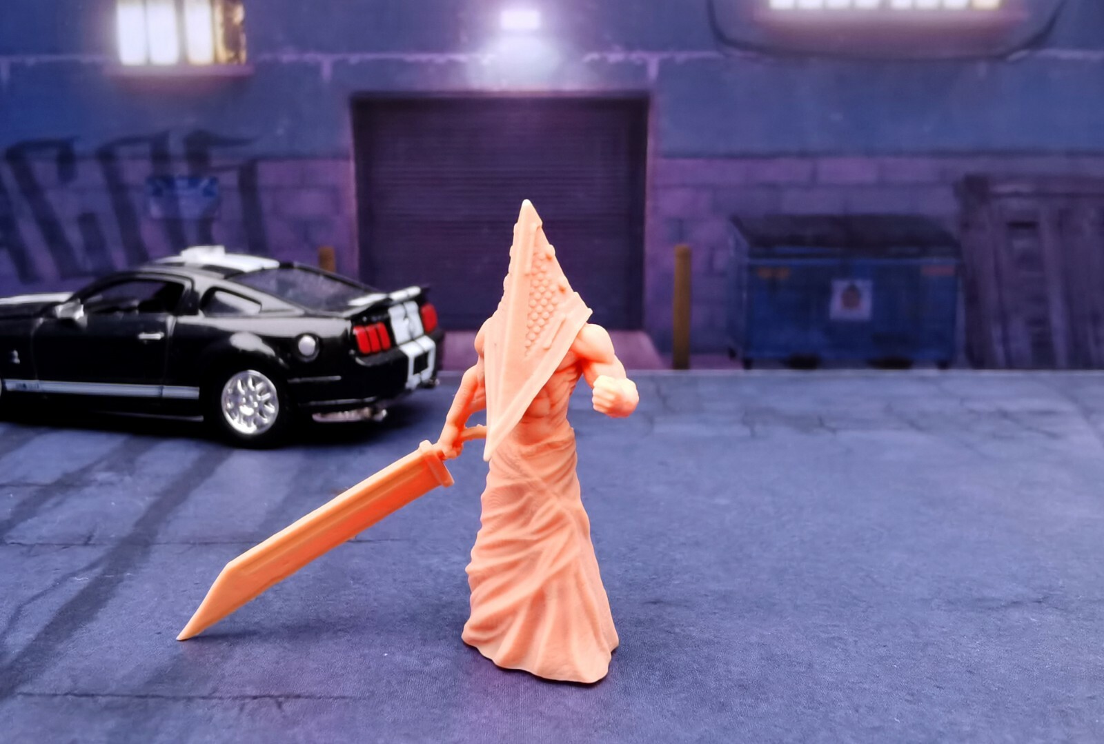 Silent 1/64 Monster Pyramid Head figure diorama mini sand No color