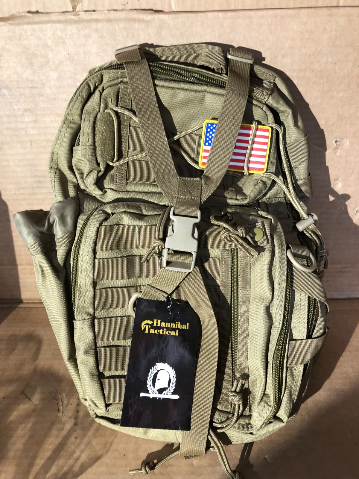 Hannibal Tactical Molle Backpack Military Multipurpose, Olive Green New