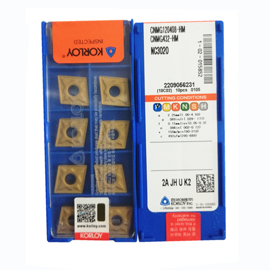 KORLOY CNMG120408-HM NC3020 Carbide Inserts CNC TOOL