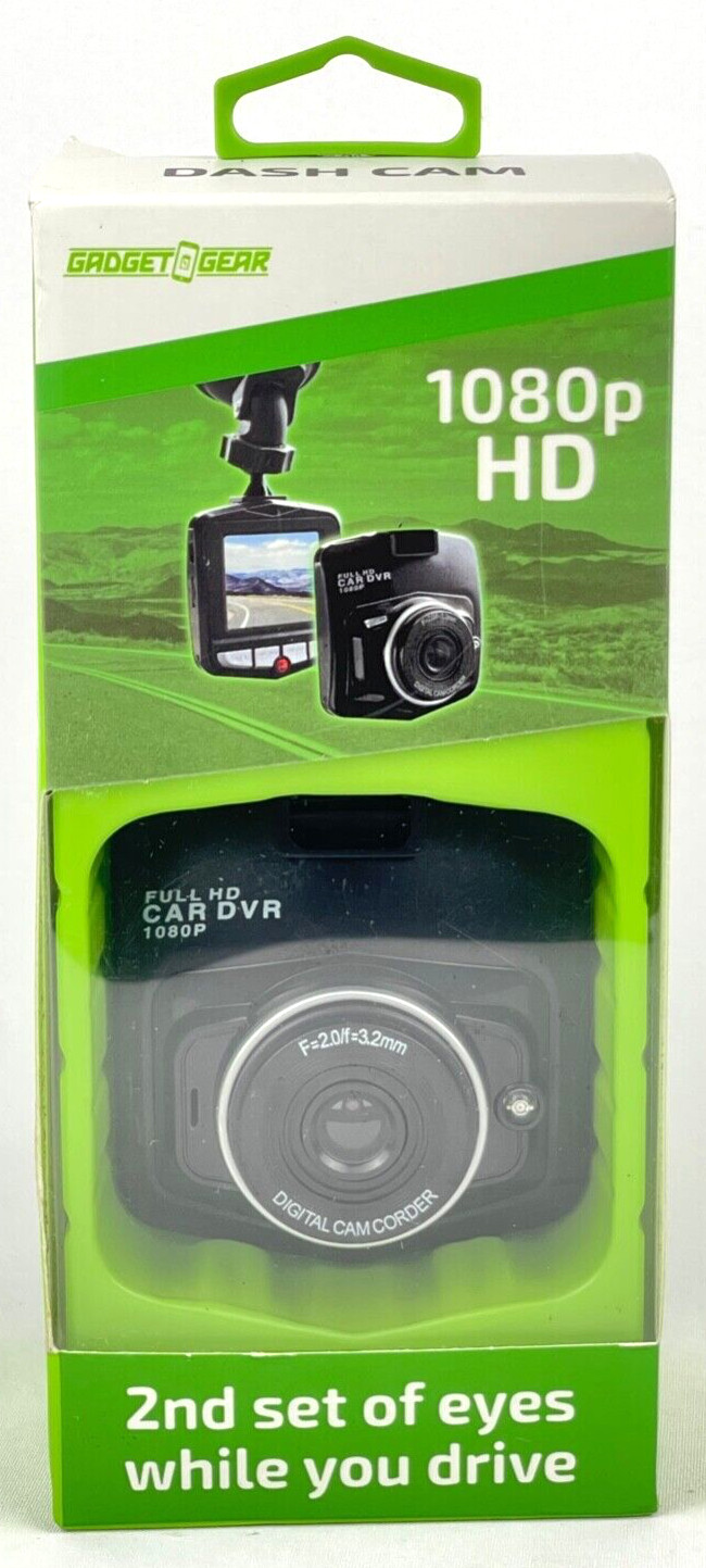 Gadget Gear Dash Cam 1080p HD w/ Motion Detect & 8GB Memory Card 2.2" Display