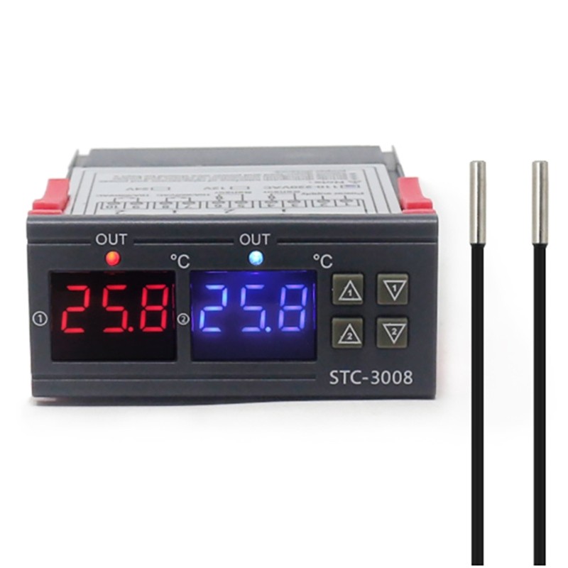 12V/24V/110-220V Temperature Thermostat Controller Heating Cooling Thermostat