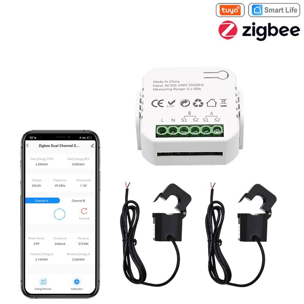 Tuya Meter 2 Way Bidirectional with Current Sensor Clamp App 6339