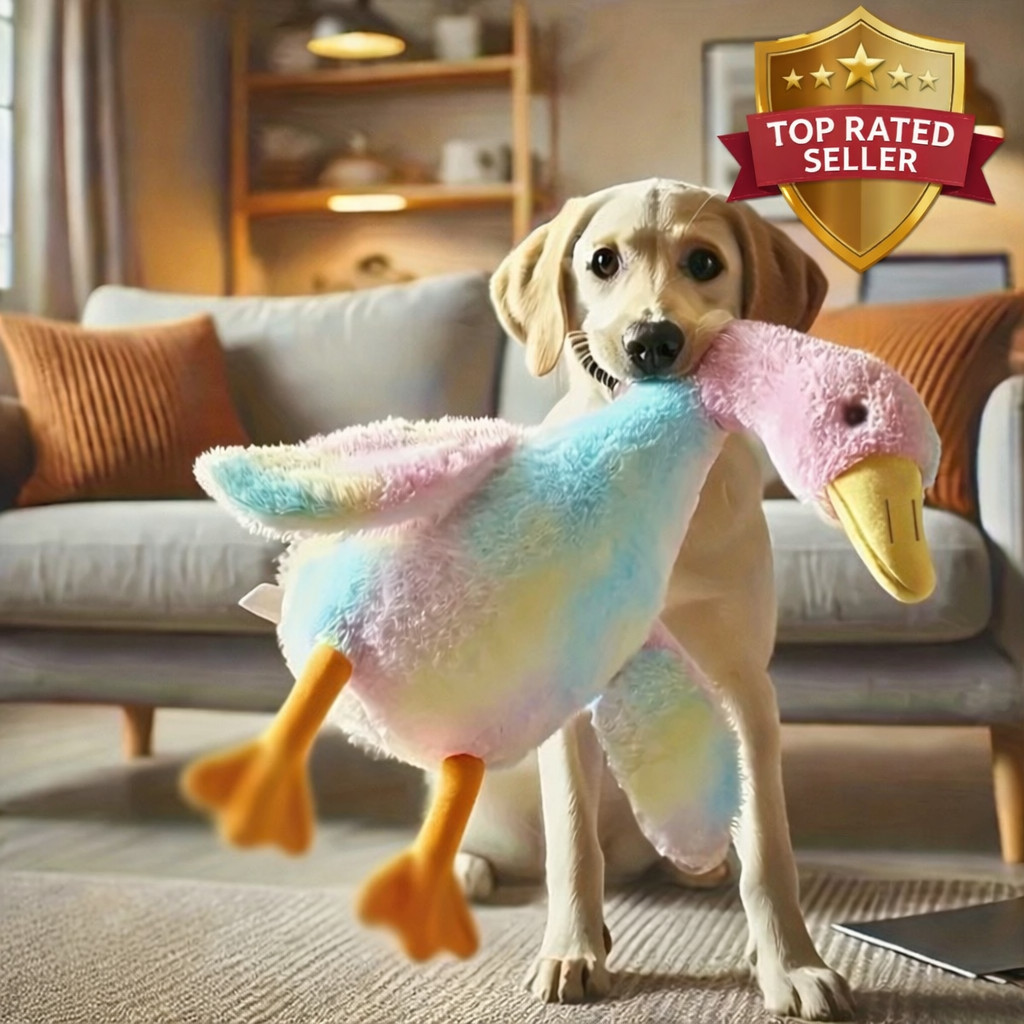 50cm Soft Colorful Duck Plush Toy for Cats Dogs Relax Pet Companion Anxiety-Reli