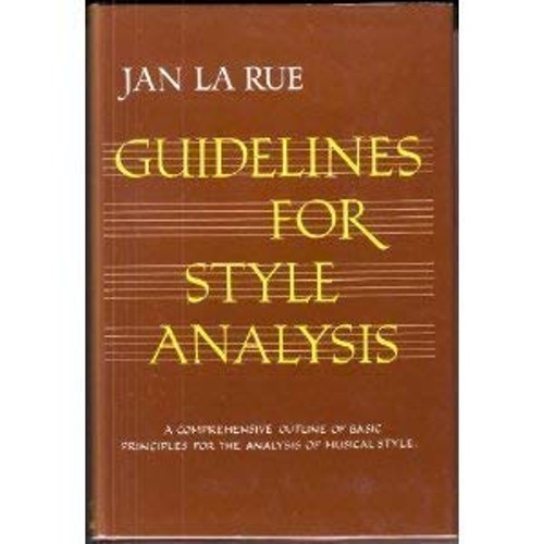 Guidelines for Style Analysis Hardcover Jan La Rue