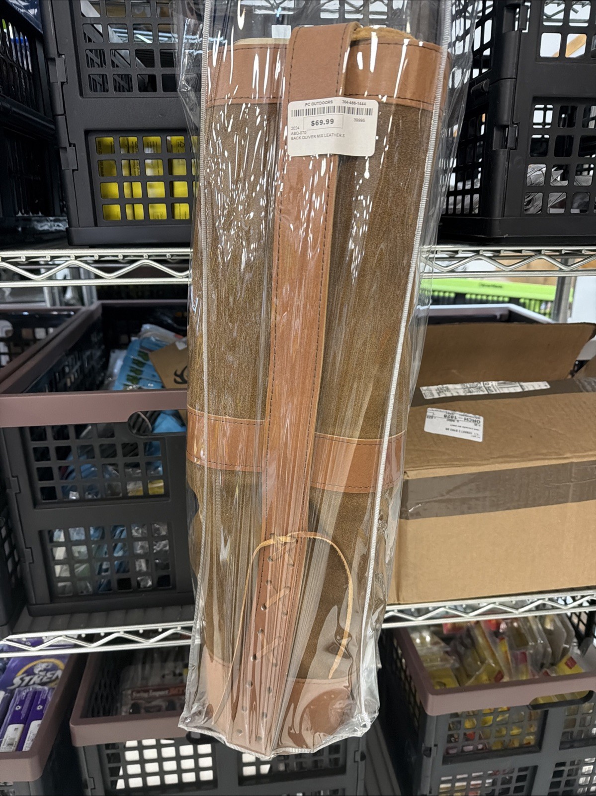 Acorp ABQ-070. Back Quiver Mixed Leather