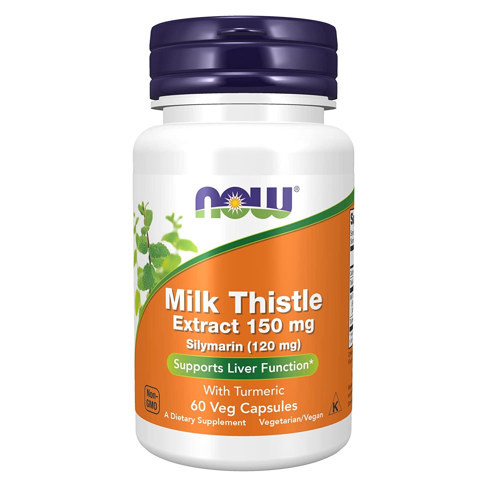 NOW FOODS Milk Thistle Extract 150 mg Silymarin 120 mg 60 Veg Capsules