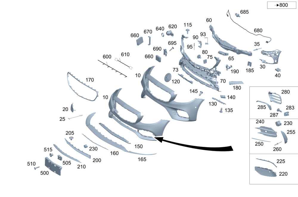 Genuine Mercedes-Benz Mounting Frame 213-821-86-00