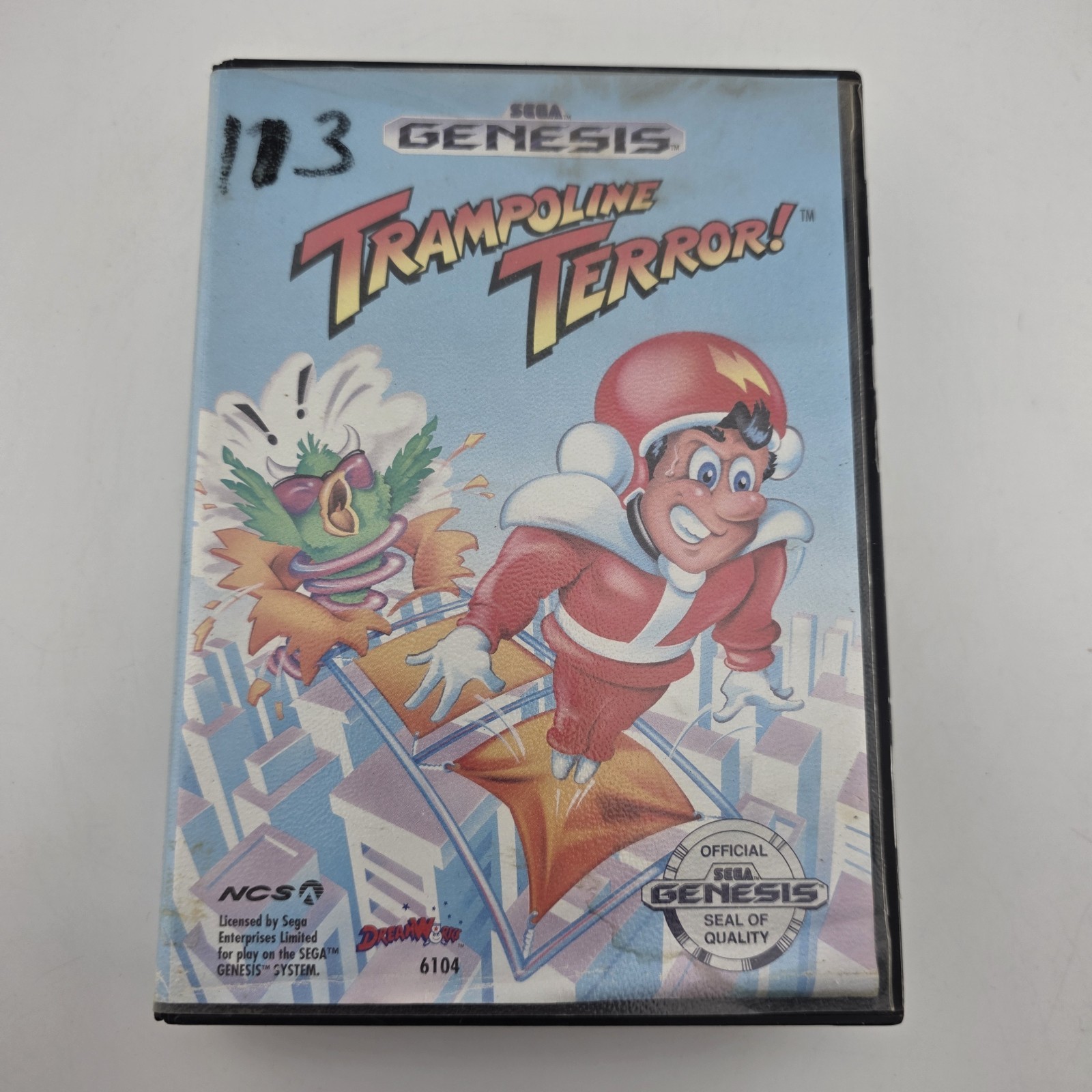 Trampoline Terror - Case Only - Sega Genesis - Authentic (No Game)