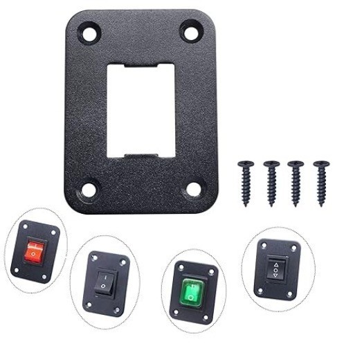 Universal 1-Way Metal Aluminum Rocker Switch Panel Housing Plate Holder for Car