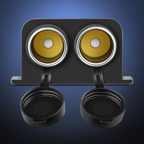Cigarette Socket Panel 12V/24V 3 Cigarette Lighter Adapter with Dual USB Charger