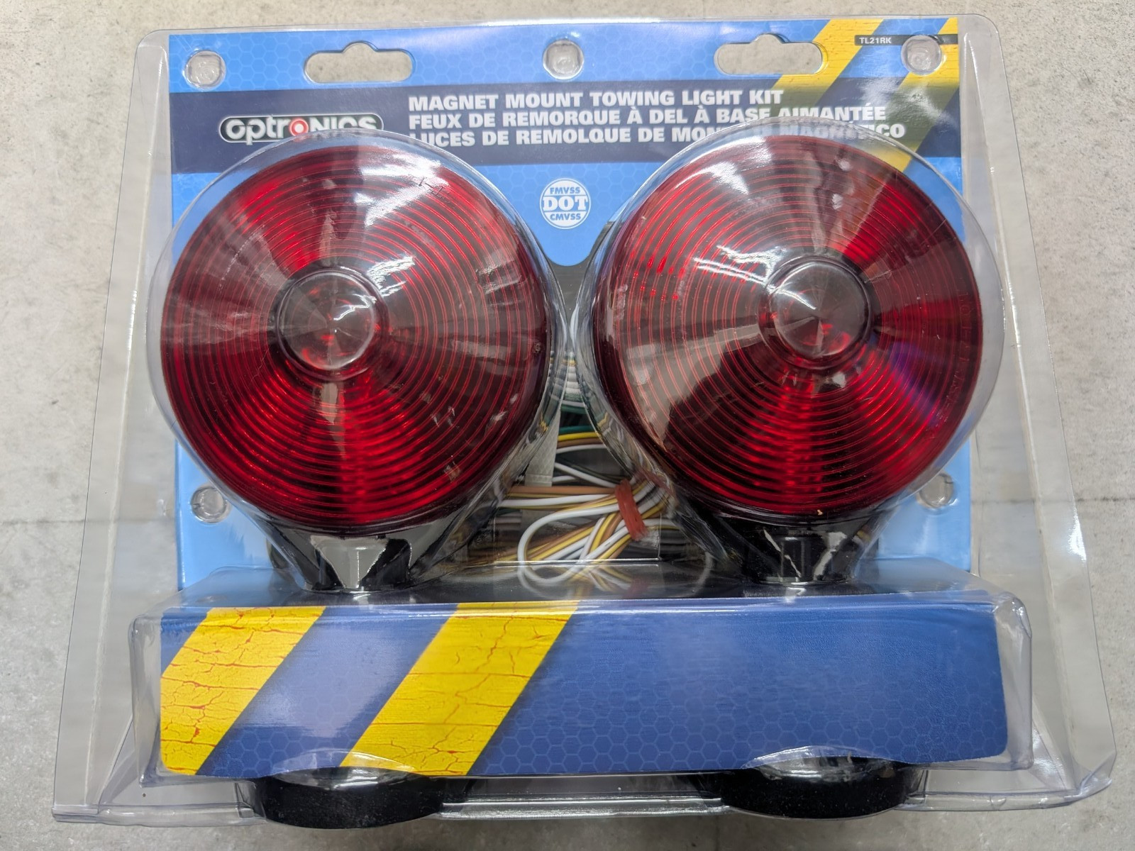 OPTRONICS MAGNET MOUNT TOWING LIGHT KIT 20' 4 WIRE HARNESS TL21RK