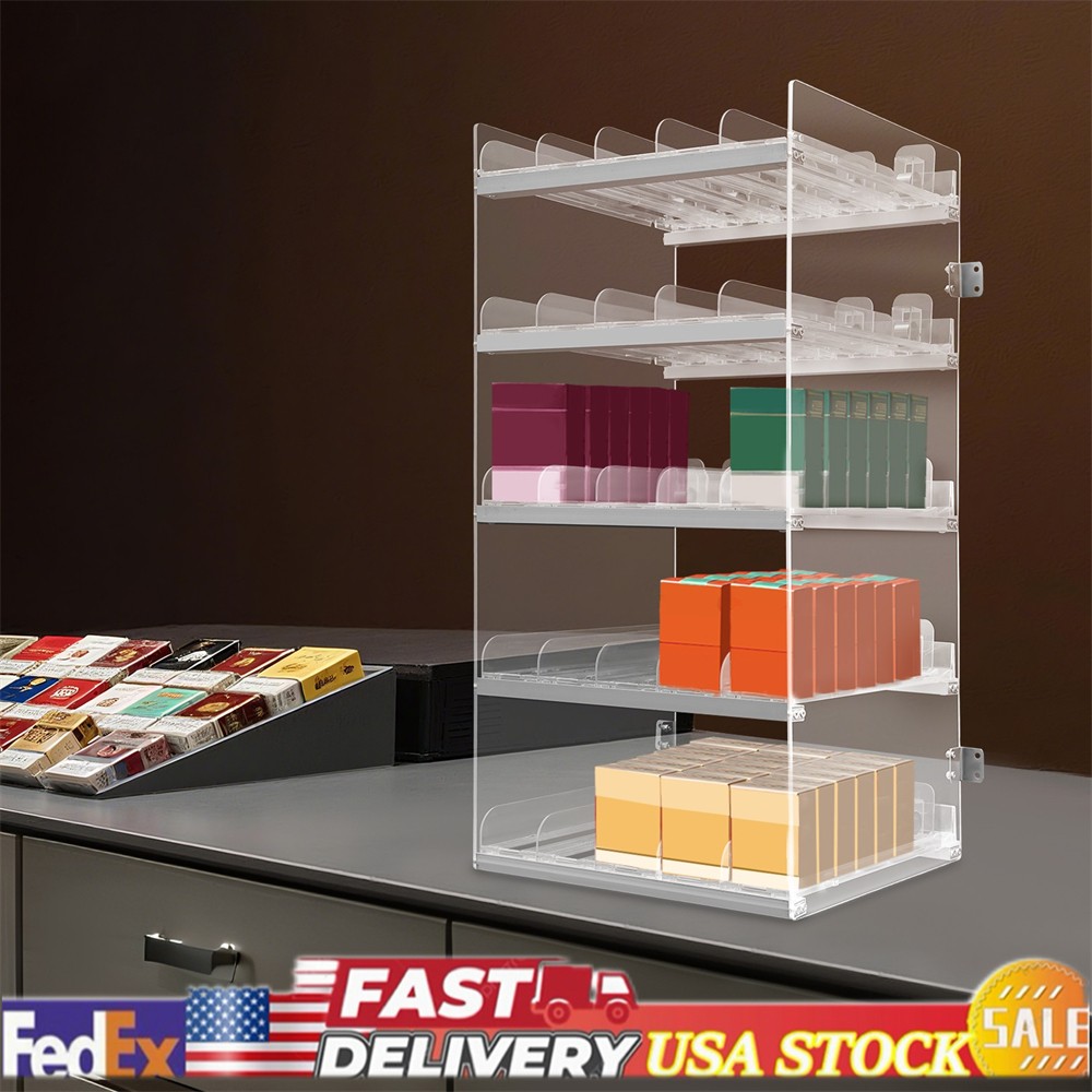 27" H 250 Pack Cigarette Display Rack Tobacco Shelf Auto Feed Retail Store US