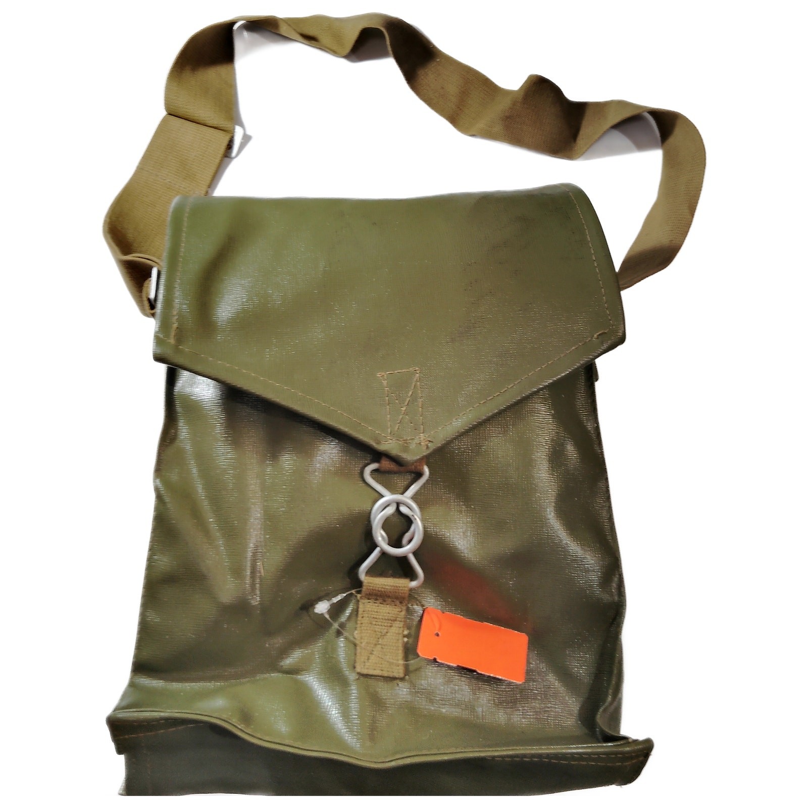 Vintage Hungarian/Romanian Military Carrier Bag – 9"x11"x4.5", Green