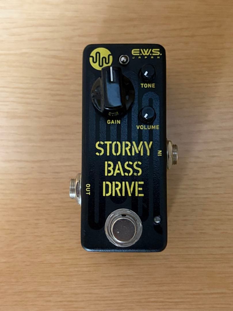 E.W.S. Stormy Bass Drive Bass Effects Pedal Compact Used with Gain Tone Volume