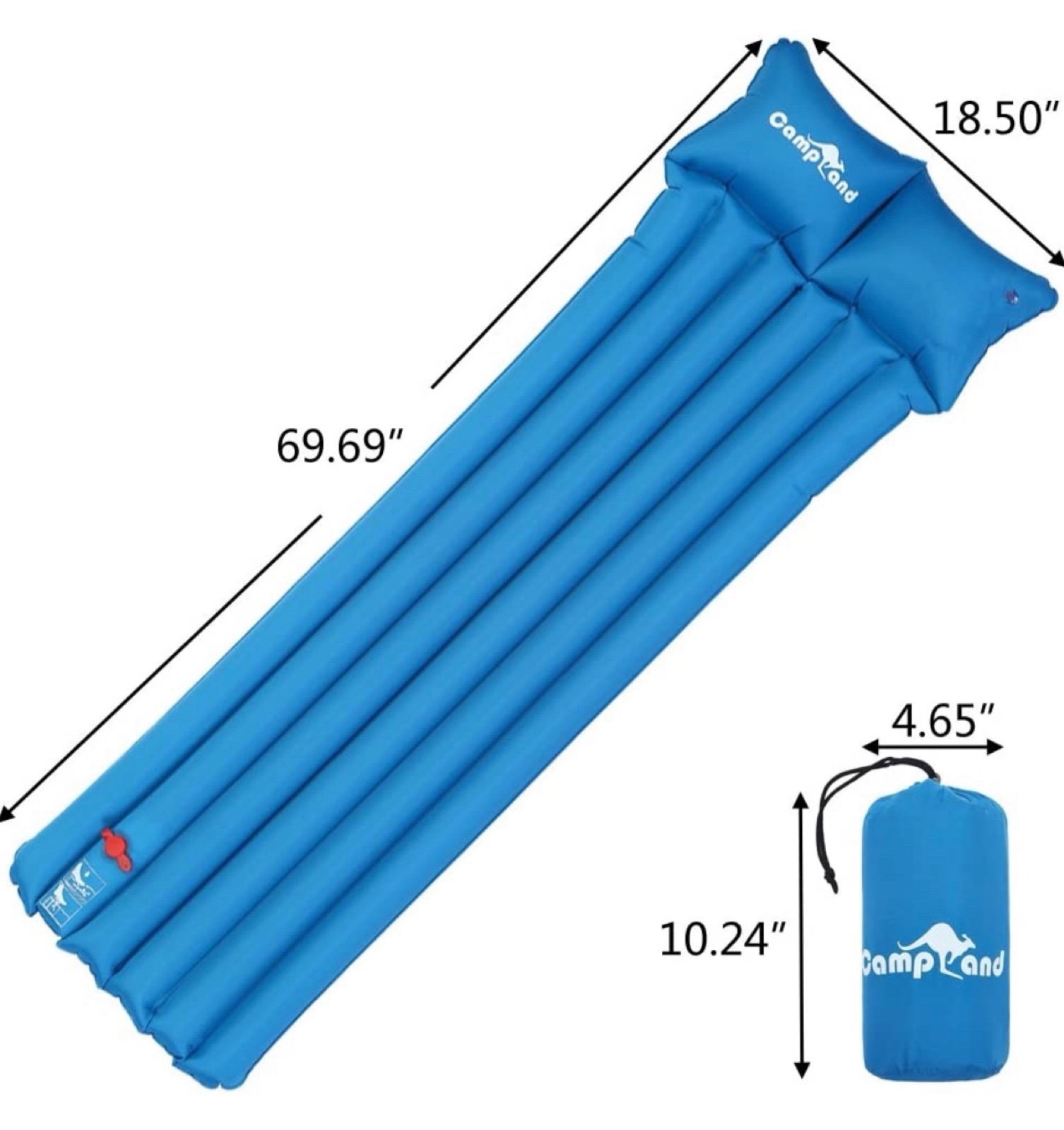 Camp Solutions Sleeping Pad (blue) Inflating Sleeping Pad Camping Air Mattress