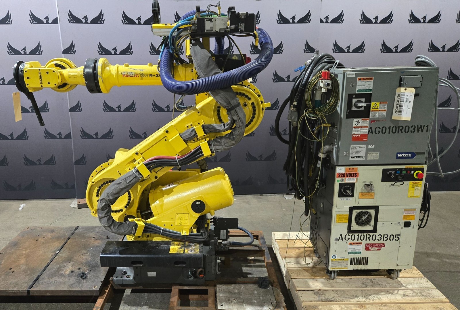 FANUC R-2000iB/210F Complete with R-30iB Controller & WTC Weld Controls USED