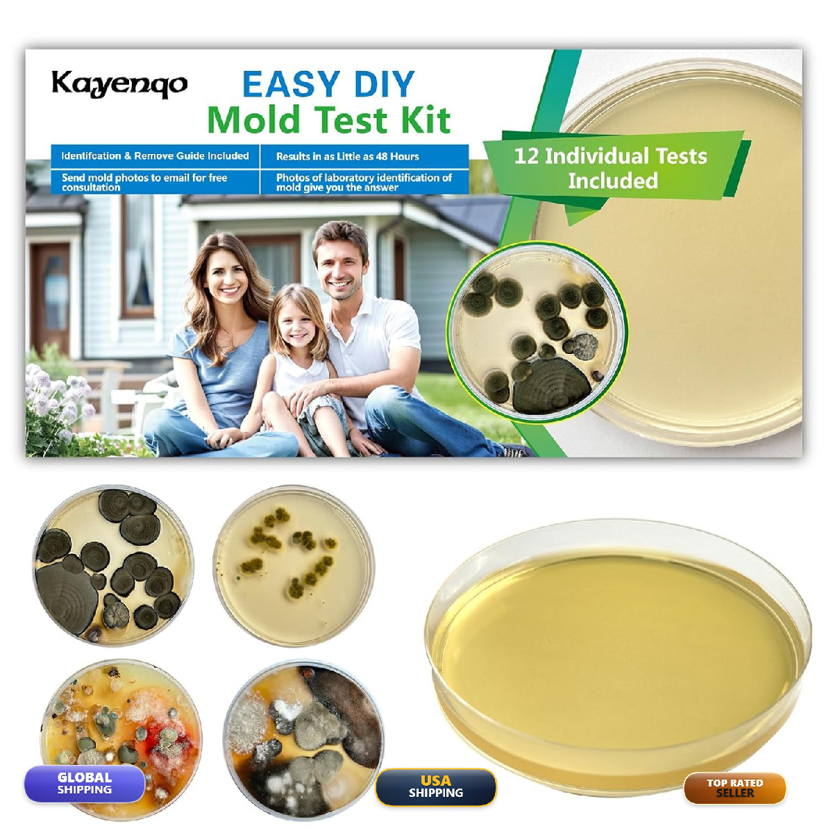 Kayenqo Mold Test Kit For - 12 Simple Detection Teststest Hvac Systemhome
