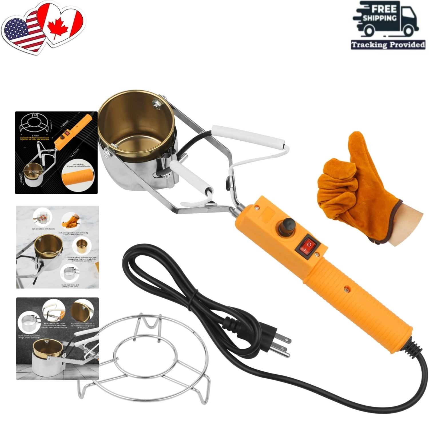 Lead Melting Pot Electric Metal Smelting Furnace for DIY Fishing Weight Mold ...