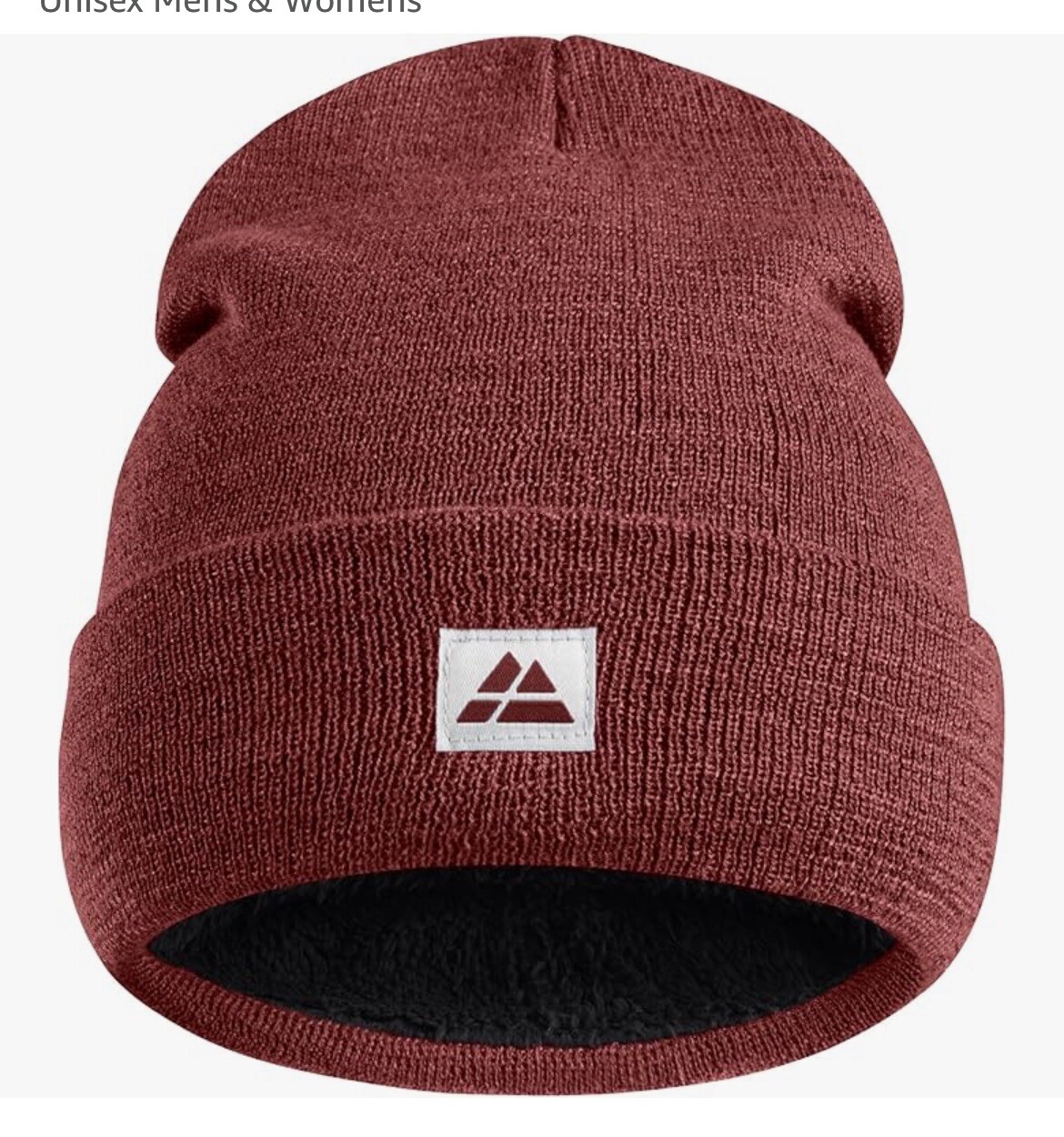 DANISH ENDURANCE Beanie Hat, Fleece Lined, Recycled Materials Soft Knit One Size