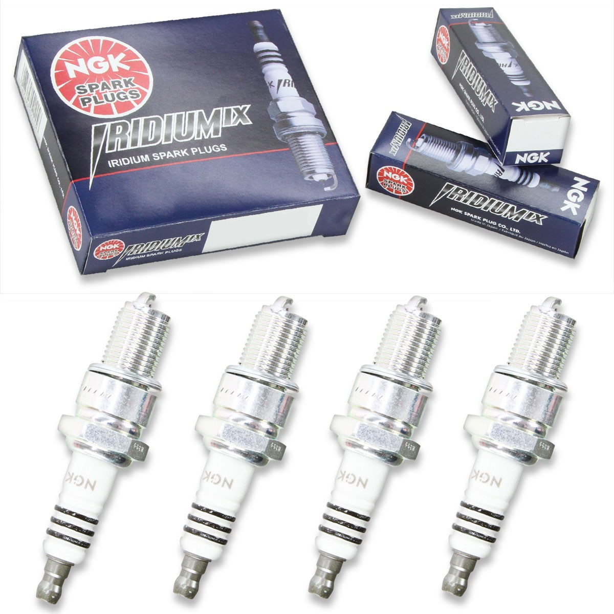 4pcs 88-89 Polaris CYCLONE EC25 NGK Iridium IX Spark Plugs 250 Kit Set Engin aa