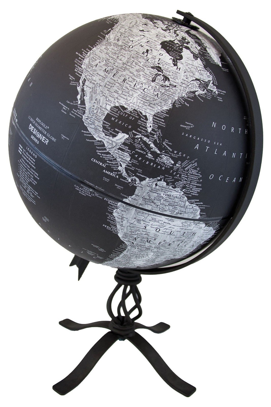 Replogle Hamilton 12-Inch Diameter Designer Series Globe - Black Ocean, Rustic