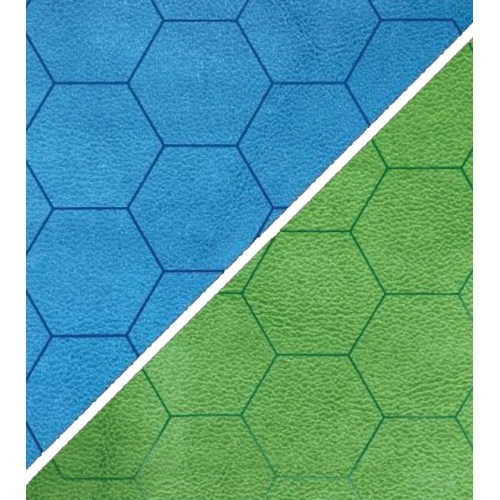 Chessex Battlemat: 1 inch Reversible Blue-Green Hexes (23.5 x 26 Inches) CHX