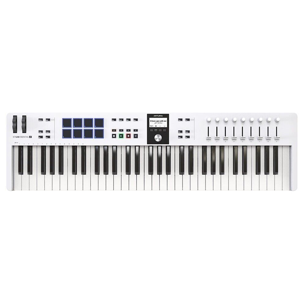 Arturia KeyLab Essential mk3 61-Key Keyboard MIDI Controller - White