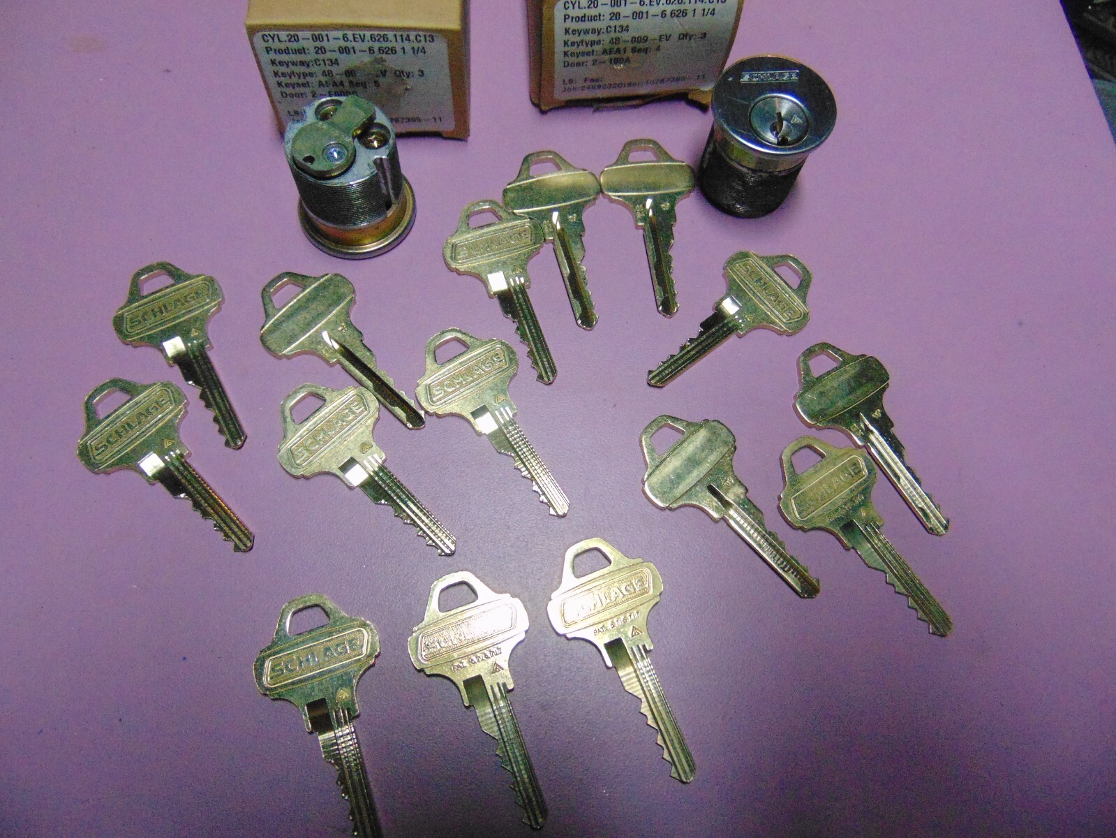 2   EVEREST SCHLAGE C134  MORTISE LOCK WITH 15 KEYS           LOCKSMITH