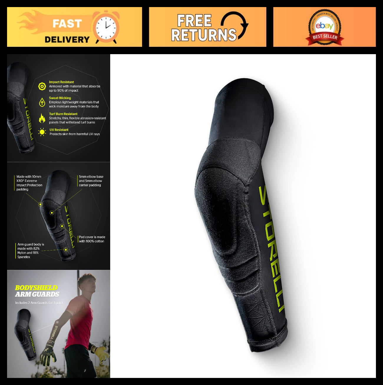 Protective Goalie Elbow Pads for Soccer & High Impact Sports - XRD Impact Protec