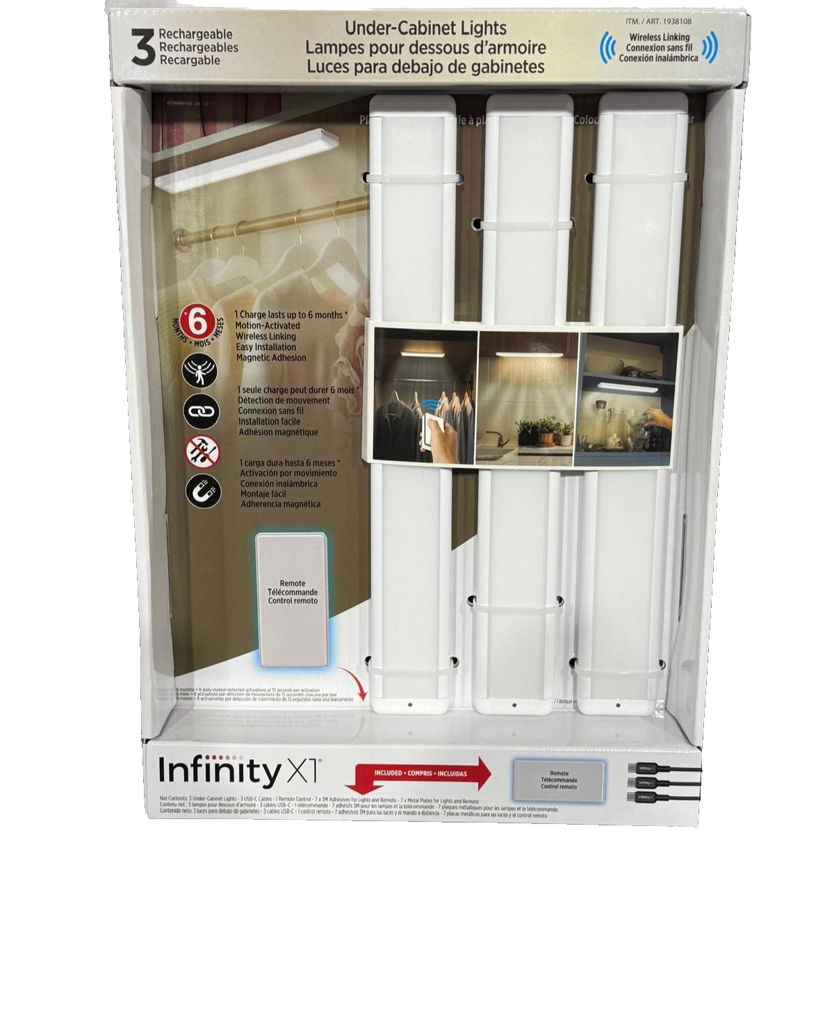 Infiniti X1 LED Under Cabinet Lighting System – Bright White – New