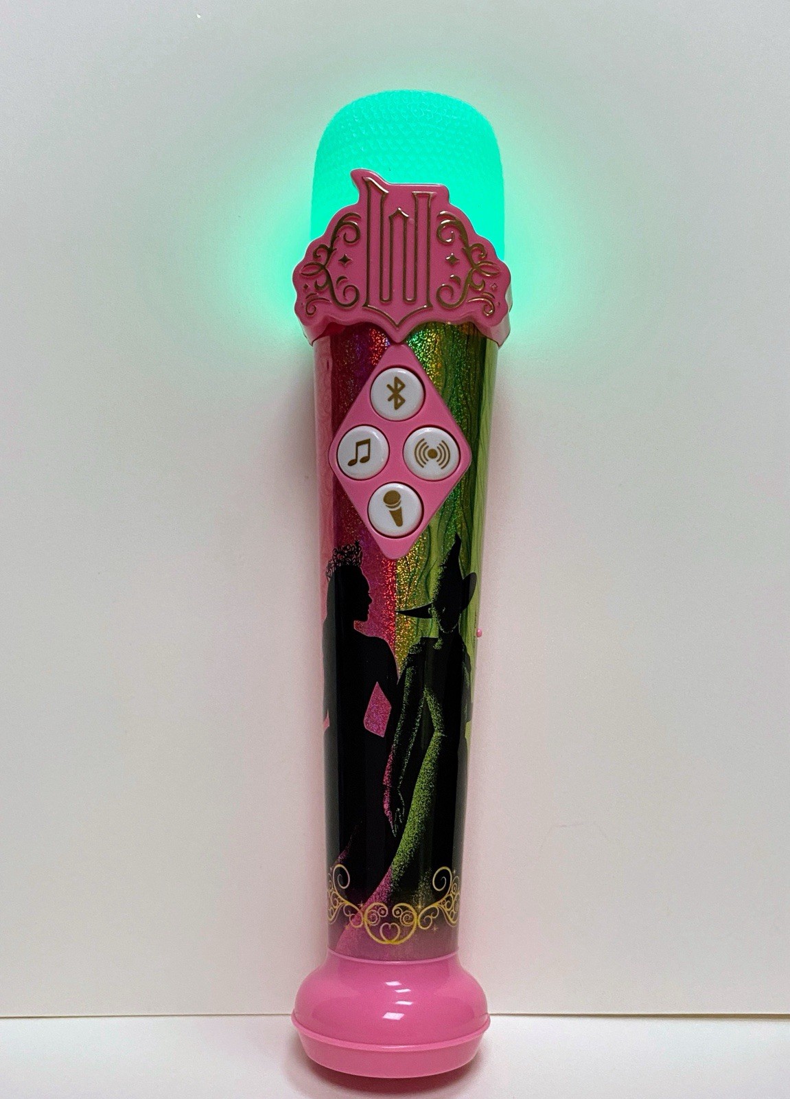 Wicked Bluetooth Karaoke Microphone Stream Audio Lights Up Sing Along Works!