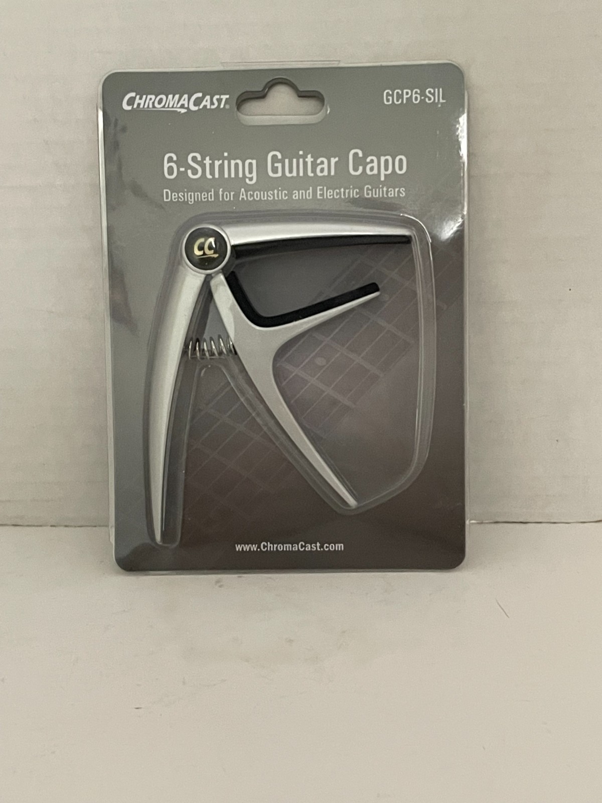 ChromaCast GCP6 6-String Silver Guitar Capo for Acoustic or Electric Guitar