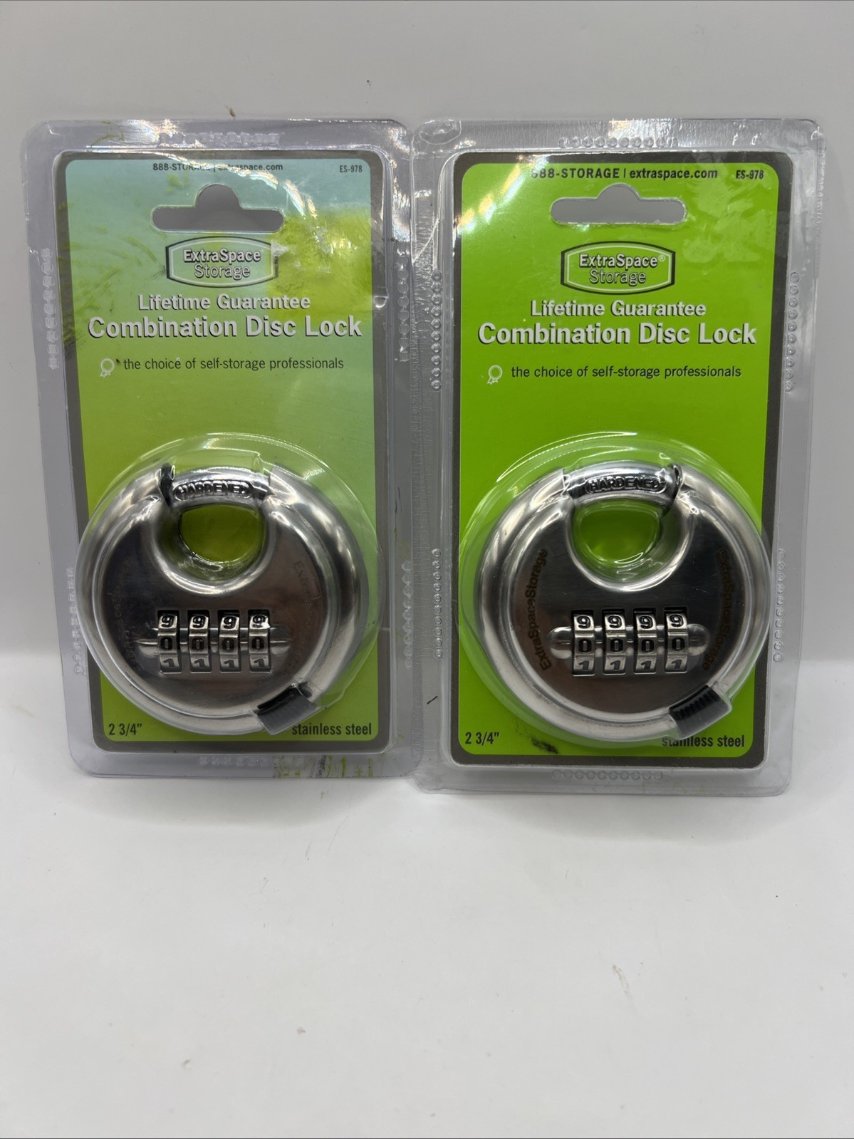 Combination Disc Lock  2-3/4",  ES-670. Set 2 Items.