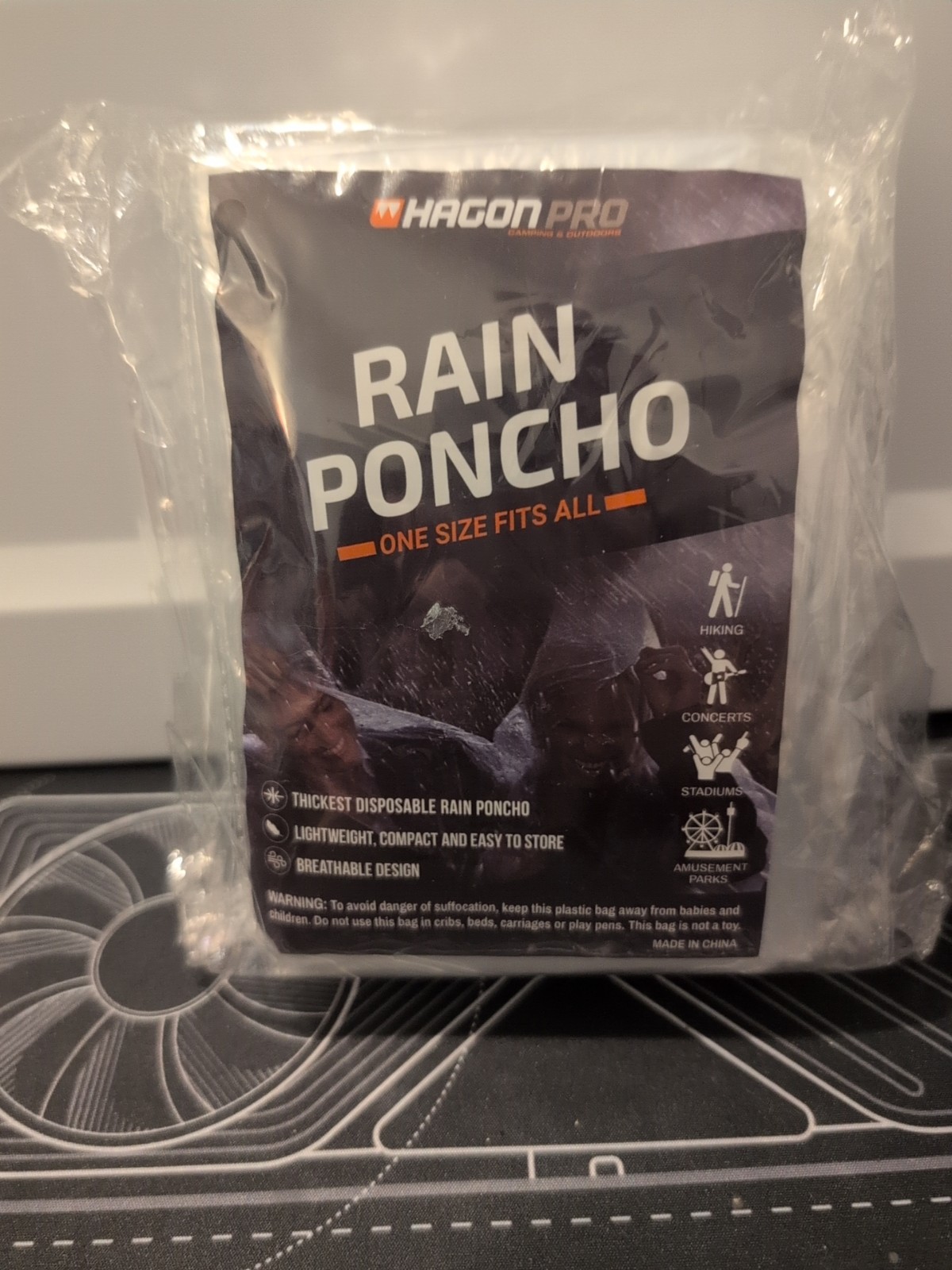 Hagon Pro Rain Poncho. Set of 5 Great For Outdoor Events In Rain.  Lightweight