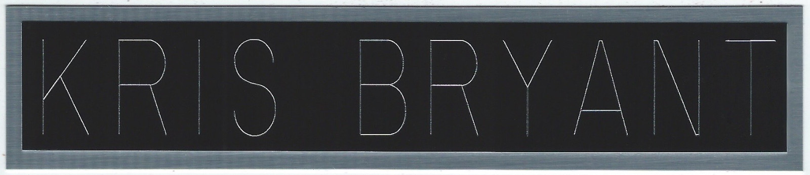KRIS BRYANT CUBS NAMEPLATE AUTOGRAPHED SIGNED BASEBALL-HELMET-JERSEY-PHOTO-BAT