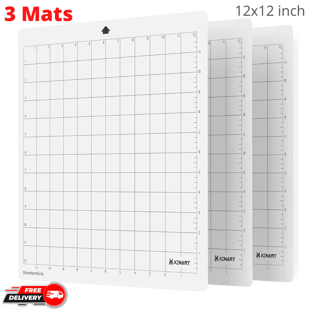 3 Pack Cutting Mat For Silhouette Cameo 4/3/2/1 12x12 Inch Standard Adhesive