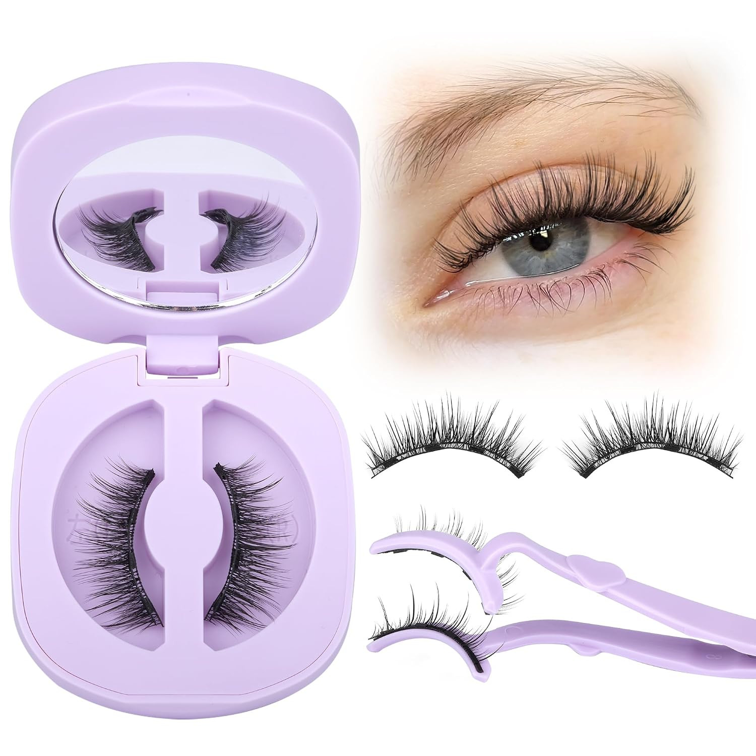 Magnetic Eyelashes Natural Look Magnetic Eyelashes with Applicator No Glue Magne