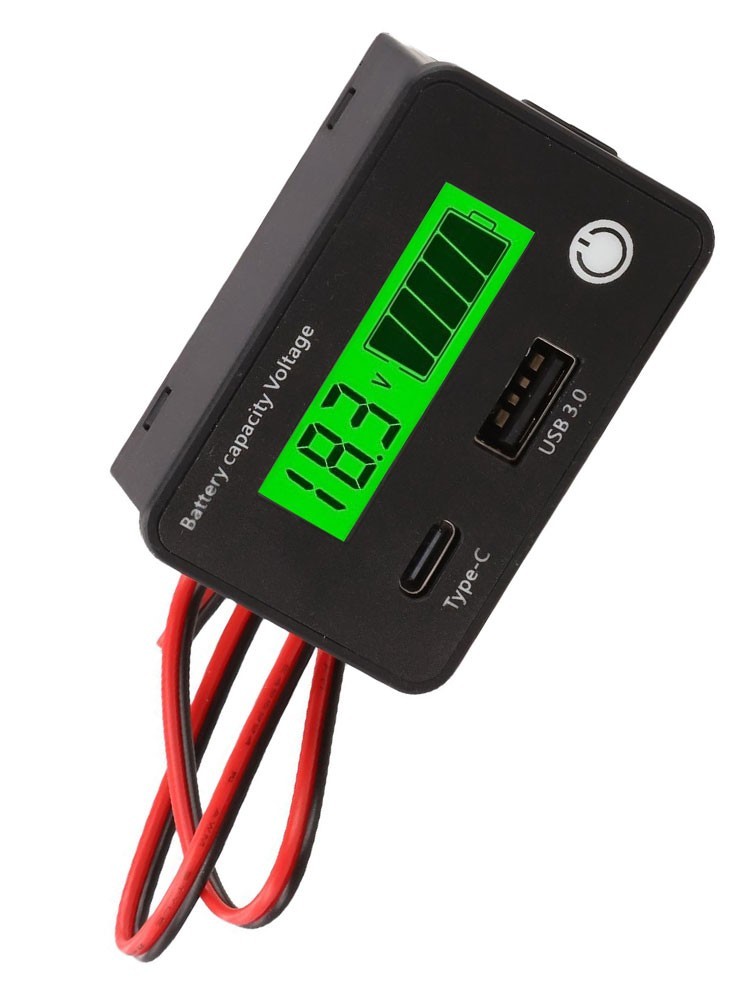 Battery Capacity Indicator Voltage DC8 30V for Car Motorcycle Applications