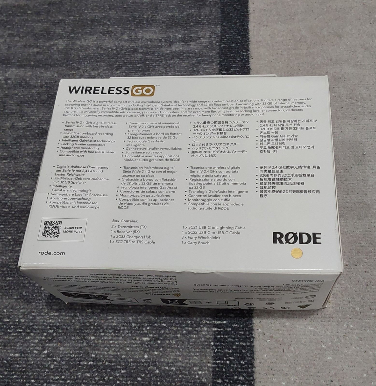 RODE Wireless GO Gen 3 Compact Wireless Microphone System (gen 3) NEW C1