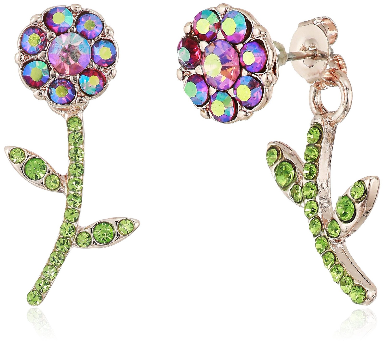 Flower Front Back Earrings-Jackets