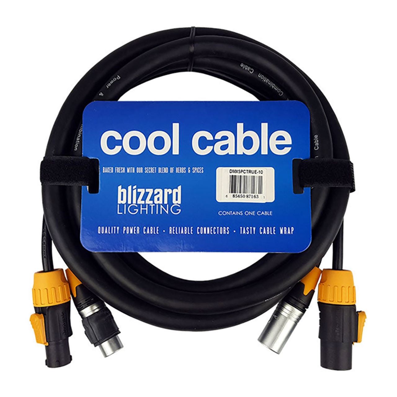 Blizzard Cables DMX 5-Pin and PowerCON True1, 15 ft Combo Cable