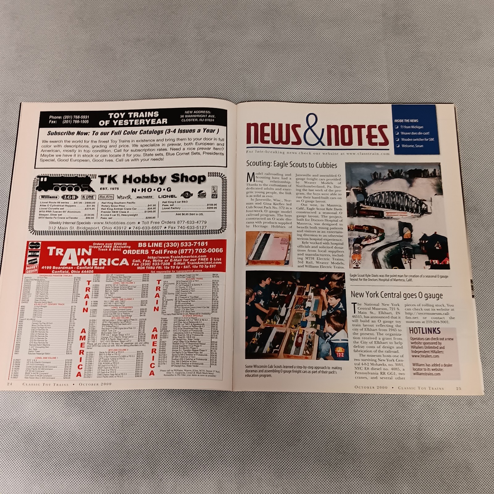 Classic Toy Trains Magazine October 2000