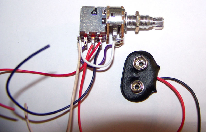 Alpha 250k OHM Audio Taper Pot with Push / Pull Switch  9v snap Potentiometer  M
