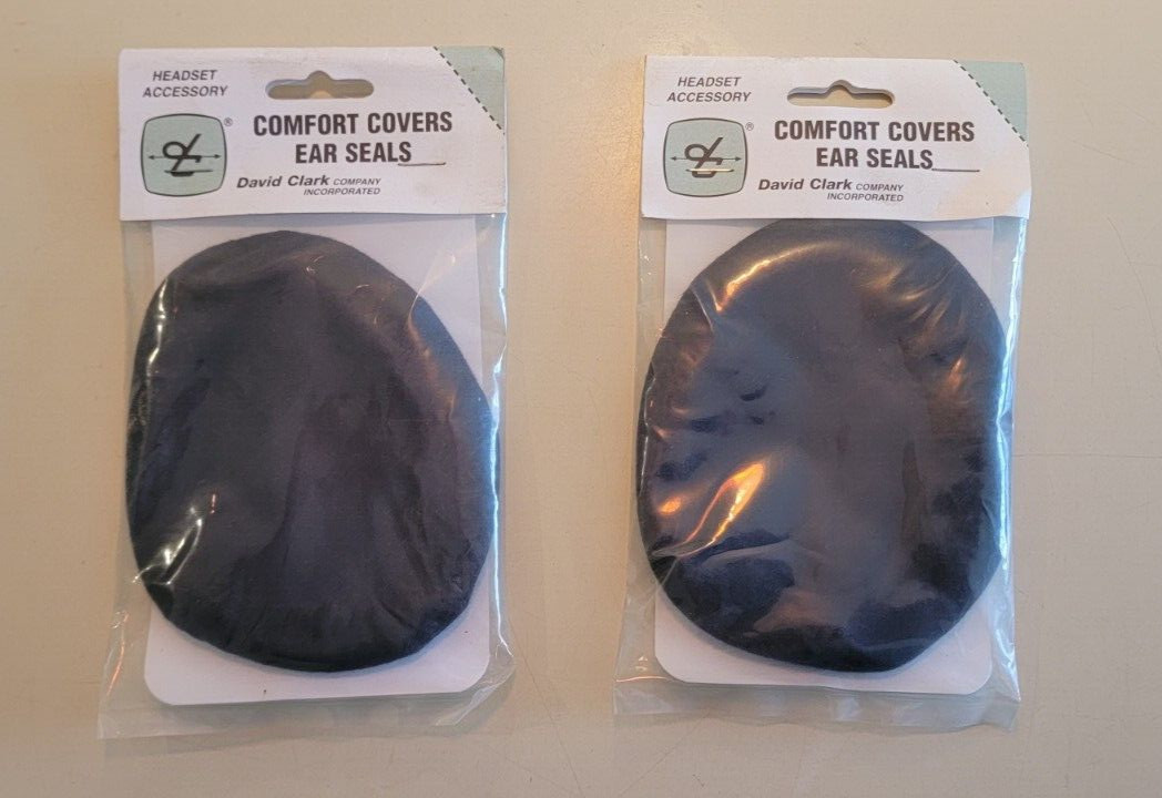 ( 2 Pair  )  NEW GENUINE DAVID CLARK COMFORT EAR SEALS COVERS - P/N 22658G-01