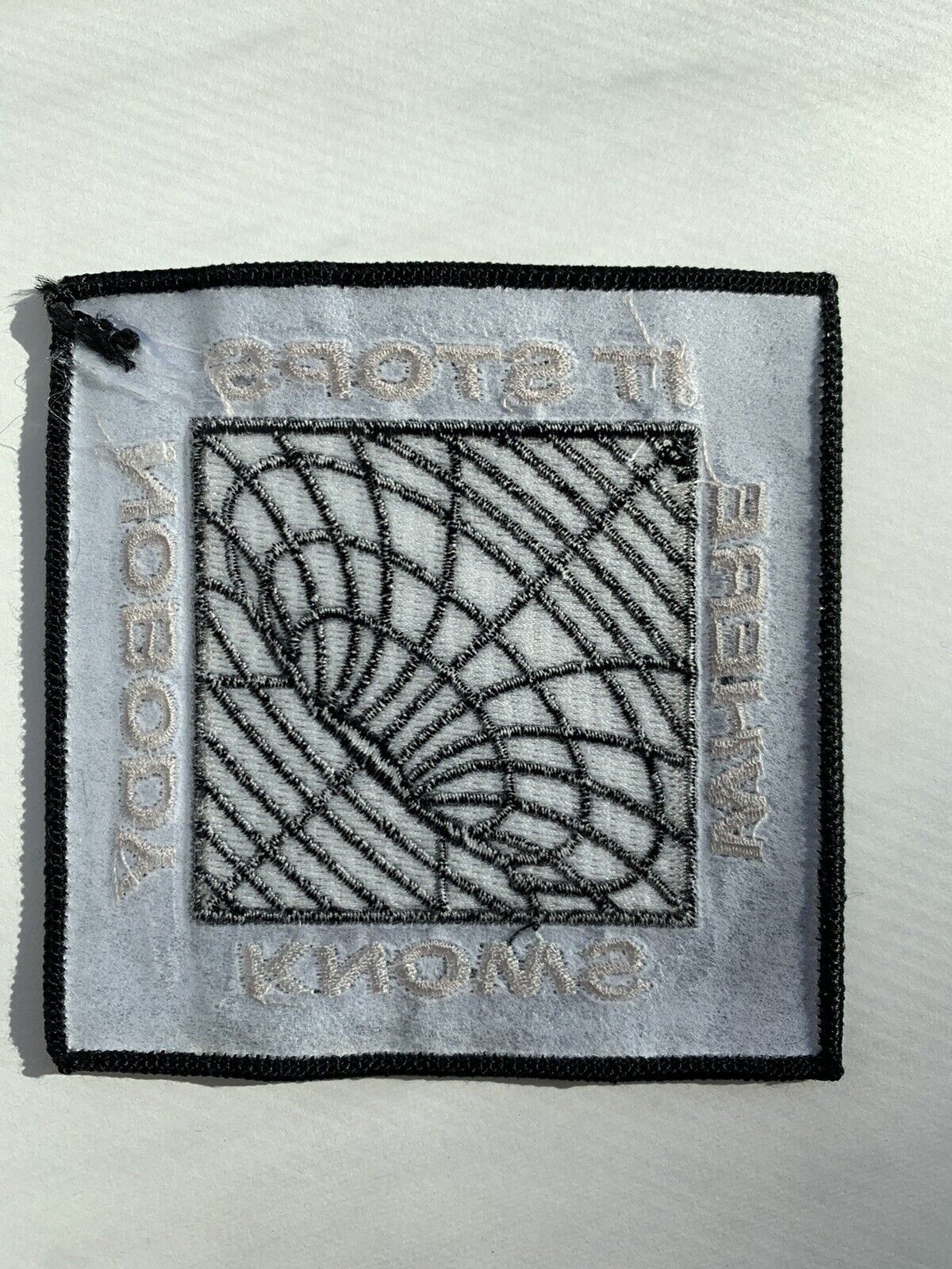 Where It Stops Nobody Knows! Punk Emo Trippy 3.5” Question Everything Patch