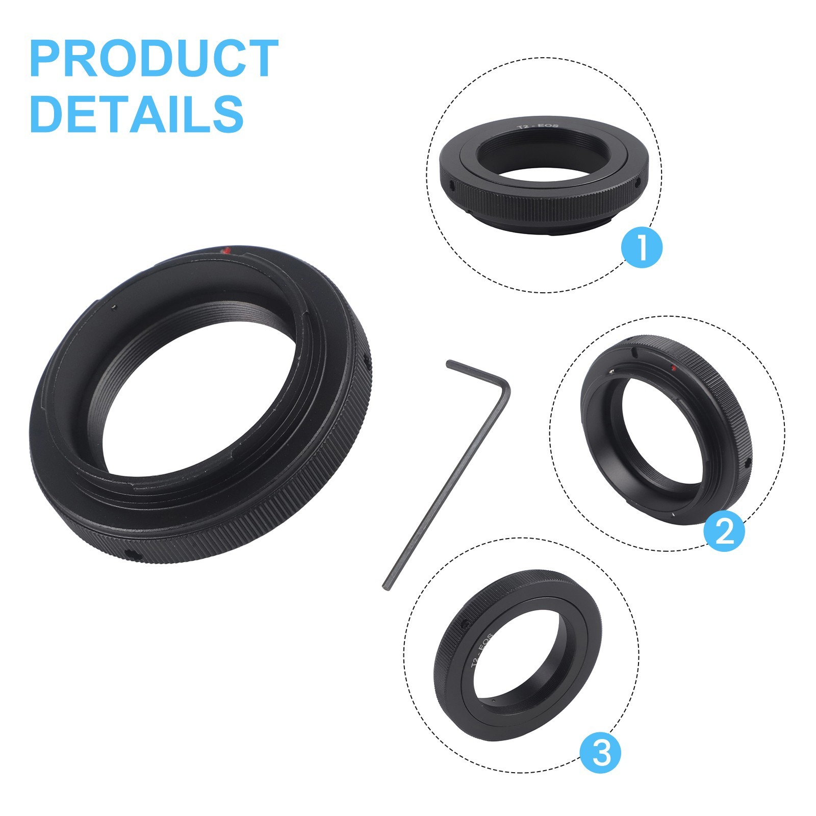 Metal Lens Adapter Tool T2-m42 Camera Accessory Telescopes Microscopes