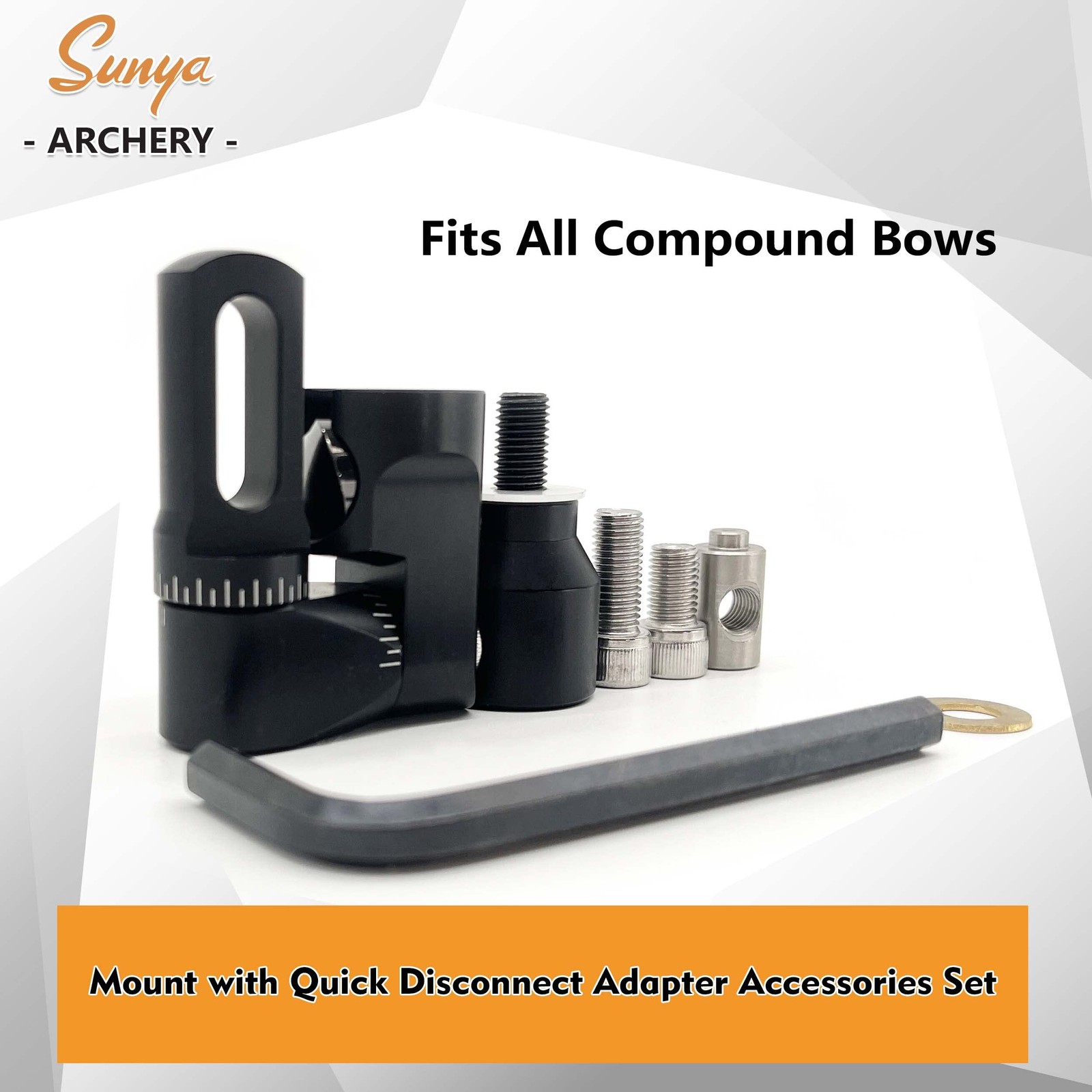 SUNYA Archery Compound Bow Stabilizer Quick Disconnect Mounting Adapter V-Bar...
