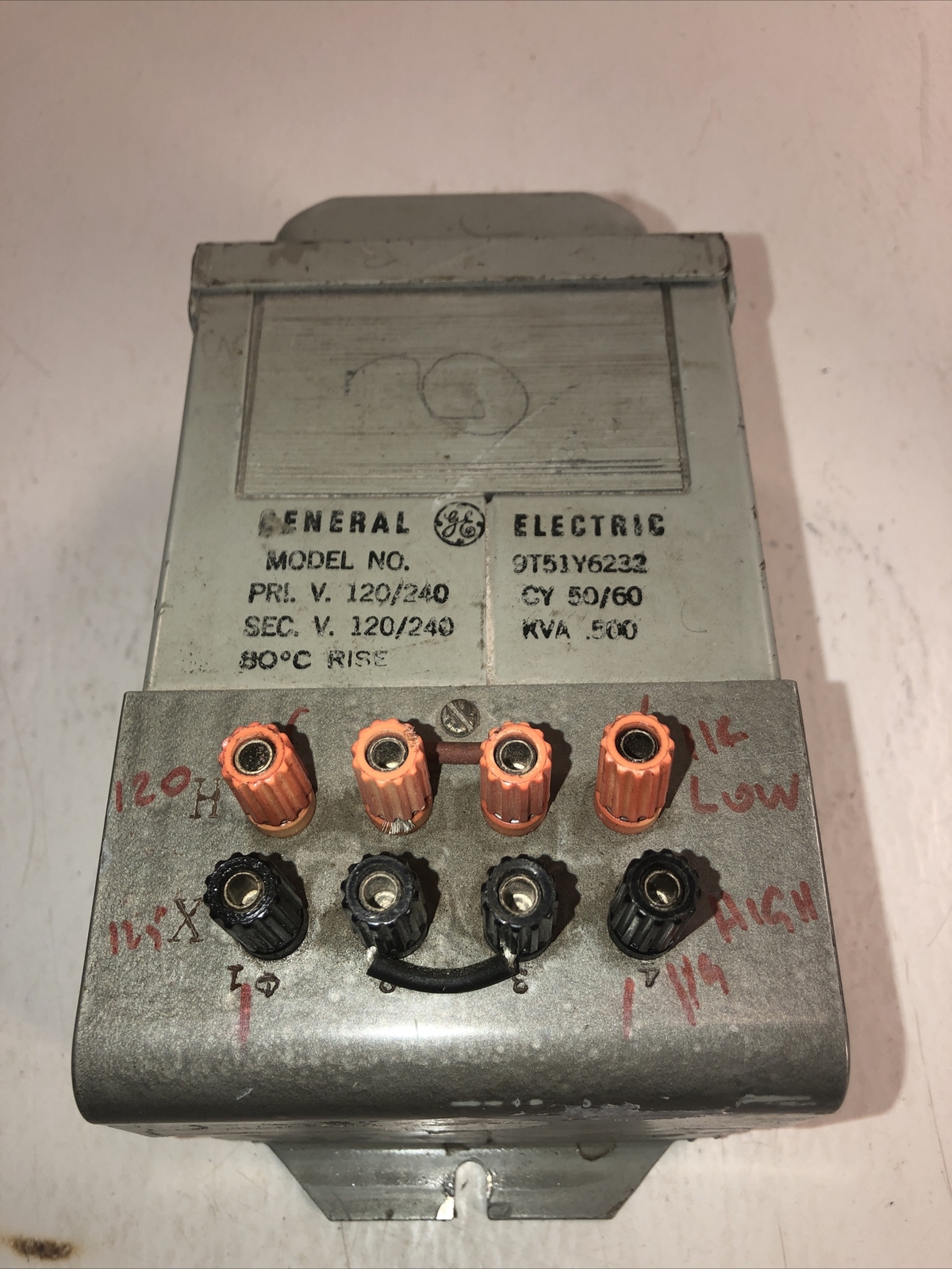 GE Transformer 9T51Y6232  KVA .500 Transformer 120/240 volt