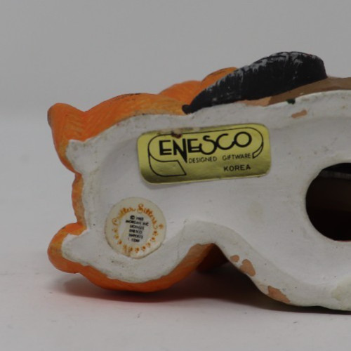 1982 Enesco Critter Sitters Orange Beaver Pencil Sharpener