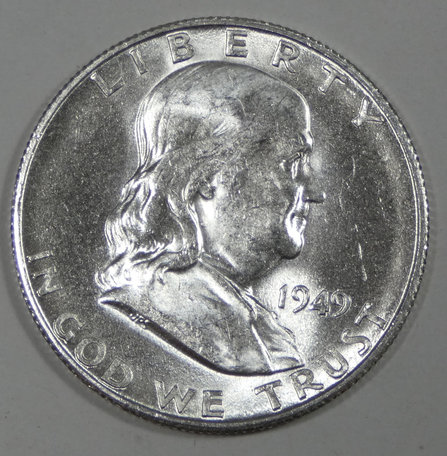 1949-S Franklin Half Dollar Nice BRILLIANT UNCIRCULATED Silver 50c